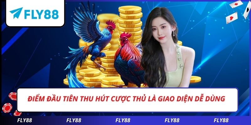 Điểm đầu tiên thu hút cược thủ là giao diện dễ dùng